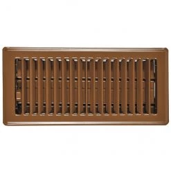 Outlet 🥰 Imperial Louvered Floor Register - Steel - Brown Powder-Coat - 4-in H x 10-in W 👏