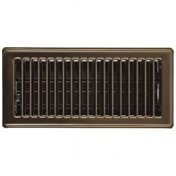 Cheapest 🎁 Imperial Steel Louvered Floor Register - Electroplated - Antique Brass - 3-in H x 10-in W 🎁