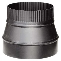 Budget 🔔 Stove Pipe Reducer - 7'' x 6'' - 24-Gauge - Black ⌛