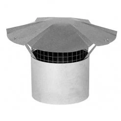 Coupon 👏 Imperial Rain Cap with Arrestor - Galvanized Steel - Round - 6-in dia x 8-in L ✔️