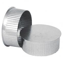Cheap ❤️ Imperial Crimped End Cap - 5-in - Galvanized Steel - 30-Gauge 👍