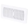 Best Sale 🥰 Imperial Louvered White Floor Register - Polystyrene - Rust Proof and Scratch Resistant - 4-in H x 10-in W 🌟