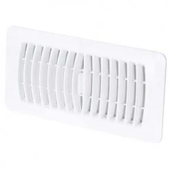 Best Sale 🥰 Imperial Louvered White Floor Register - Polystyrene - Rust Proof and Scratch Resistant - 4-in H x 10-in W 🌟