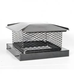 Buy 🔔 Imperial Premium Bolt-On Chimney Cap - Steel - Black Matte Satin - 8-in L x 8-in W 😉