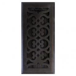 Brand new ✔️ Imperial Victorian Steel Floor Register - Matte Black - Rustproof Polystyrene Body - 4-in W x 10-in L ✔️