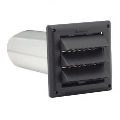 New 😍 Louvered Air Intake Hood with 4" Aluminum Pipe - Black 👏