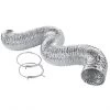 Brand new ⭐ Flexible Foil Ducting with Clamps - 4" x 8' 🛒