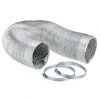 Deals ❤️ Semi-Rigid Foil Ducting with Clamps - 4" x 8' 😉