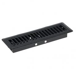Outlet ๐ Imperial Steel Floor Register - Matte Black - Widespread Air Diffusion - 2 1/4-in W x 10-in L โจ