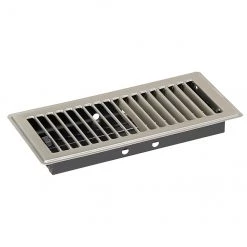 Cheapest ๐ Imperial Louvered Steel Floor Register - Satin Nickel - Rustproof Polystyrene Body - 4-in W x 10-in L ๐