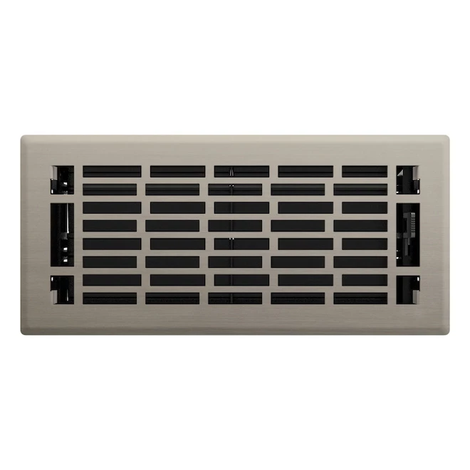 Outlet π Imperial 4-in x 10-in Geneva Brushed Nickel Steel Floor Register π 1 Outlet π Imperial 4-in x 10-in Geneva Brushed Nickel Steel Floor Register π
