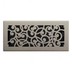 Hot Sale 🎁 Imperial 4-in x 10-in Wonderland Brushed Nickel Steel Floor Register 👏