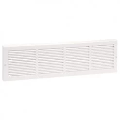Wholesale 👍 Imperial Baseboard Return Air Grille - Steel - White - 24-in W x 8-in H x 7/8-in Wall Projection 🔥